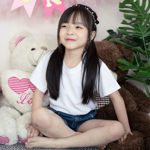 T-shirt imprimé à col rond et manches courtes pour enfants unisexe Ultifresh, logo sur le col, écologique, respirant, séchage rapide, été, 160-170g - Product Image 6