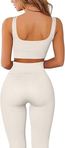 2025 entraînement sans couture Gym barboteuses Sexy dos nageur ventre contrôle rembourré soutien-gorge confortable confortable course Yoga solide maigre - Product Image 4