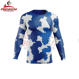 Camisa de baño de protección solar anti UV personalizada de manga larga Rashguard de compresión Rash Guard con diseño gráfico Baselayer - Product Image 5