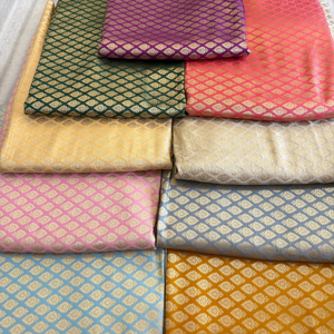 Luxury Jacquard Brocade Fabric Exquisite Handwoven Knitted Silk for High-End Boys' <b>Wedding</b> Dresses Upholstery Crafting for Girls - Product Image 1