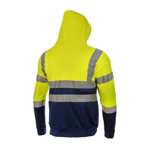 เสื้อฮู้ดดี้นิรภัยสีเขียวสะท้อนแสง Hi Vis Green Plover พร้อมไฟ LED กันน้ำ กันยับ ระบายอากาศ กันลม ผลิตจากโพลีเอสเตอร์ สำหรับทุกเพศ สามารถปรับแต่งได้ - Product Image 3