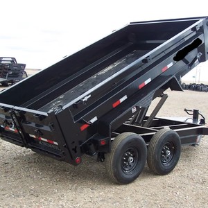 Remorque benne hydraulique TRUCK PEG 14FT – Remorque de chantier robuste à double essieu pour le transport de matériaux - Product Image 1