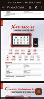 Alat Diagnostik Mobil OBD2 Profesional X431 Scanner dengan Pemindaian ABS & Airbag 12-24V Dukungan Bahasa Spanyol Universal Fit