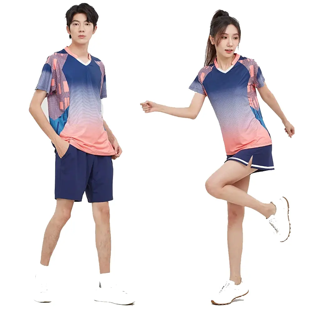 Goedkope Prijs Snel Droog Shirt Shorts Ademend Op Maat Gemaakte Sublimatie Badminton Heren Kleding Casual Tennisshirt Team Set Uniform
