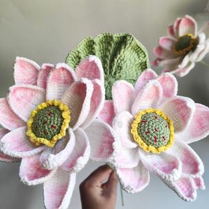 Nuevas Flores de Loto Artificiales Tejidas a Mano, Decoración para el Hogar, Flores Eternas DIY, Disponibles en Stock - Product Image 2