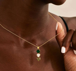 Collar de Plata de Ley 925 de Estilo Vintage de Surgyan Saini con Piedra Mixta de Cuarzo Hidro Natural, Certificado IGI, Suministro al por Mayor - Product Image 2