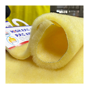 Tissu en rouleau tissé 100% acrylique pour rouleau de peinture, couleur jaune, longueur 15 mm. Fabriqué en Thaïlande - Product Image 2