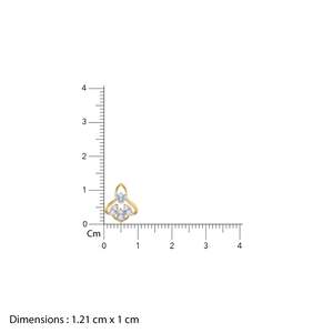 Pendientes de Diamantes Radiant Gold Bellflower Rhapsody Hechos con Inspiración Floral y Adornos de Diamantes - Product Image 2