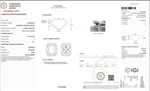 3.09ct Coussin Brilliant Cut Lab-grown Diamond IGI Certified F Color VS1 Clarity Lab-Stone - Product Image 5