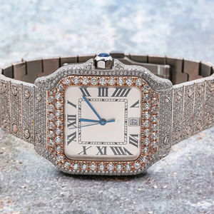 Montre pour hommes VVS Moissanite Diamond, montre-bracelet Hip Hop pour montre à quartz pour hommes - Product Image 2