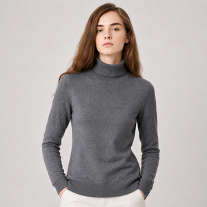 Suéter <span class=keywords><strong>Navideño</strong></span> Personalizado para <span class=keywords><strong>Mujer</strong></span>, <span class=keywords><strong>Cuello</strong></span> <span class=keywords><strong>Alto</strong></span>, Ajustado, de Cachemira - Product Image 1