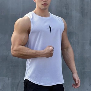 Gilet sans manches d'été débardeur de sport en plein air running fitness maillot de corps séchage rapide col rond gym T-shirt hommes haut respirant - Product Image 3