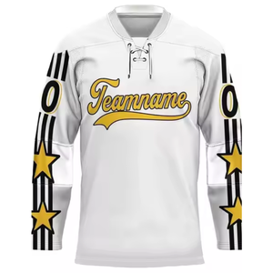 Maillot de hockey sur glace unisexe personnalisé en sublimation en grande quantité - Respirant, 100 % polyester, impression par sublimation totale, personnalisable - Product Image 2