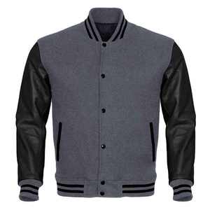 Chaqueta Varsity Unisex de Lana 2024 para Hombre, Cuello Alto, Forro Acolchado, Ropa Deportiva de Invierno, para Estudiantes Universitarios - Product Image 1