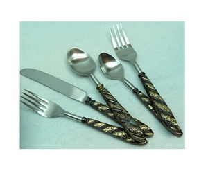 Flatware Cutlery <b>Set</b> Table Ware Cutlery Spoon Dinnerware Silver Stainless Steel Creative Gift Silver Customized - Product Image 2