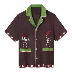 Camisas de Cabana Unisex de ajuste relajado de gran tamaño, ropa de vacaciones informal de verano, cómoda y ligera, proveedor OEM personalizado de moda - Product Image 3