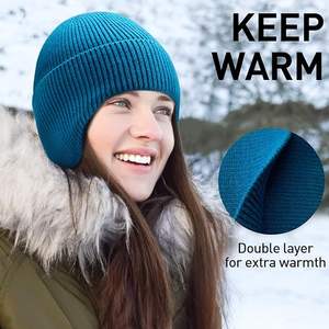 Gorro de Invierno Térmico de Moda con Forro Polar, Diseño de Punto Elegante, Unisex, para Deportes al Aire Libre, Campamento, Uso Diario, Viajes - Product Image 6
