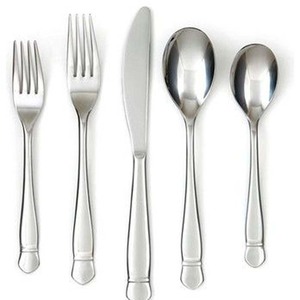 Vente en gros de couverts d'extérieur argentés à poignée rectangulaire couverts élémentaires en acier inoxydable pour enfants - Product Image 4