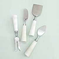 Design élégant de cuillère fourchette en acier inoxydable à long manche en or personnalisé et ensemble de couverts de table trancheuse