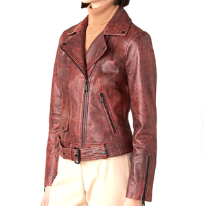 Nouveauté Veste en cuir pour femmes Design de mode personnalisé pour la saison d'automne Doublure en laine-Quantité en vrac à bas prix - Product Image 4