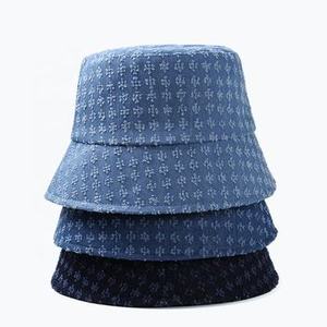 Sombreros de Pescador Personalizados Unisex con Estampado de Dibujos Animados, Sombreros de Pesca Reversibles de Mezclilla/Velour con Relieve, para Fiestas - Product Image 5