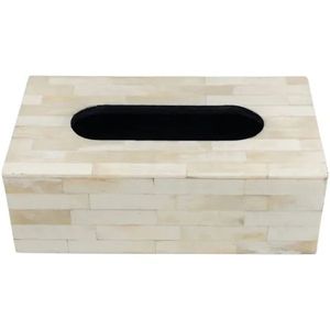 กล่องทิชชู่ทำจากวัสดุ MDF ฝังกระดูกธรรมชาติสไตล์อเมริกันสำหรับบ้านสำนักงานและโต๊ะขายส่งสำหรับโรงแรม - Product Image 3