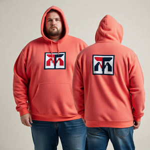 Venta al por mayor 100% algodón Plus Size Hoodie para hombres logotipo personalizado liso sólido con características anti-contracción estilo pulóver - Product Image 1