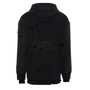 Sudaderas con capucha desgastadas para hombre hechas en Pakistán, ropa informal de invierno de nuevo diseño con patrón sólido y cuello con capucha - Product Image 2