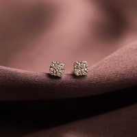 Boucles d'oreilles clous Modern Muse en diamant de laboratoire, taille brillant solitaire, or massif 14K/18K, certifiées GRA, bijoux de luxe à percer