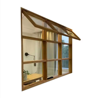Dernières fenêtres américaines en bois plaqué aluminium, design de grille, fenêtres à guillotine en bois massif, design de grille de fenêtre en bois massif