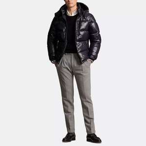 Chaquetas de Plumón Cortas de Invierno Personalizadas, Ultraligeras, Bordadas con Diseño de Pato, Acolchadas con Chenilla, Chaqueta de Invierno Tipo Burbuja para Hombre - Product Image 3