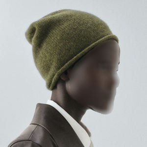 Vente chaude hiver décontracté extérieur bonnet unisexe 100% laine caractère personnalisé brodé Logo léger chaud - Product Image 2