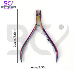 Coupe-cuticules en acier inoxydable à large ouverture de mâchoire et lame incurvée pour manucure et pédicure - Précision et élimination des peaux mortes - Product Image 2