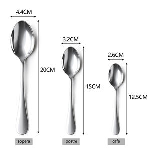 15 cucharas de postre de acero inoxidable de 15 x 3,2 cm - Product Image 3