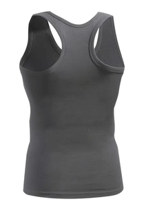 Débardeur d'entraînement sans manches bleu marine pour homme, chemise d'entraînement d'été confortable à séchage rapide, extensible, décontracté, fabriqué au Bangladesh - Product Image 4