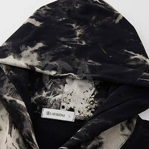 เสื้อฮู้ดมัดย้อมสำหรับผู้ชายเสื้อฮู้ดผ้ามัดย้อมน้ำหนักเบาสำหรับผู้ชาย - Product Image 3