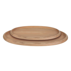 Ensemble de 2 plateaux de service ovales - Product Image 2
