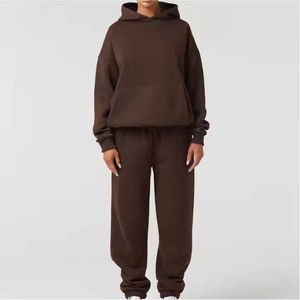 Ropa para correr, chándal Unisex con logotipo personalizado, ajuste Regular, traje deportivo de punto de alta calidad, sólido, informal, respetuoso con el medio ambiente, transpirable - Product Image 1