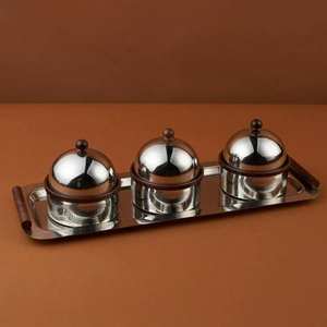 Nuevo Tazón Redondo para Servir Dátiles con Chocolate, Ecológico, Duradero, de Metal y Madera, Moderno, para Mesa de Hotel o Boda, para Frutos Secos - Product Image 3