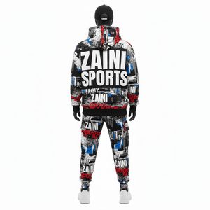 Haute qualité 280 GSM hommes survêtement doux Polyester polaire Streetwear Style imprimé Design avec logo personnalisé survêtement - Product Image 2