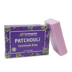 Herboganic Patchouli สบู่สมุนไพรแท่งทำมือเหมือนดินและสงบเงียบสำหรับผิวกระจ่างใส - Product Image 1