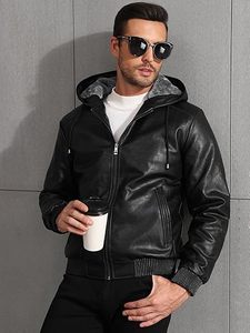 Veste en faux cuir coupe ajustée pour homme élégant en noir Design classique pour un look intemporel à prix abordable - Product Image 6