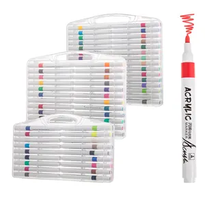 Set di pennarelli Multi colore a base d'acqua inchiostro portatile arte pittura acrilica marcatore per plastica tela di vetro