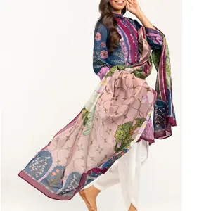 2023 nueva moda de alta calidad de 3 piezas señoras paquistaníes Salwar Kameez más vendidos ODM al por mayor Stitch Lawn Dress Indian AMK - Product Image 4
