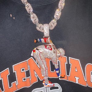 Pendentif en diamant Hip Hop Moissanite plaqué or jaune 14 carats personnalisable avec clarté VVS améliorée bijouterie fine breloques au design personnalisé - Product Image 3