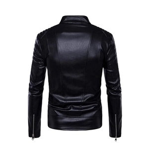 Veste en cuir pour homme OEM Nouvel An, nouvelle saison, vestes en cuir pour homme, streetwear élégant, vestes en cuir personnalisables à la mode - Product Image 3
