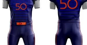 Maillot de football américain sur mesure uniforme de sport anti-rides uniforme de football américain en maille avec logo/couleur personnalisés - Product Image 4