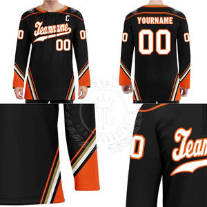 Jersey de Hockey sobre Hielo para Hombre, Talla Adulto, Manga Larga, Personalizable con Nombre y Logotipo del Equipo, 100% Poliéster, Transpirable, Tela de Alta Calidad de 240g - Product Image 4