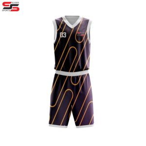 Basketball Jersey Newest Design Sportswear Custom Made Orange Basketball Uniform for Kids Adult - Product Image 4