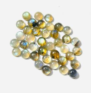Multi Fire Natural Labradorite Loose Cabochon Gemstones 5 MM Round Cut 39 Pieces Set - Product Image 6